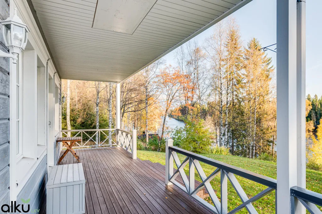 Terrasse - Cottage with River View and Sauna in Muhos