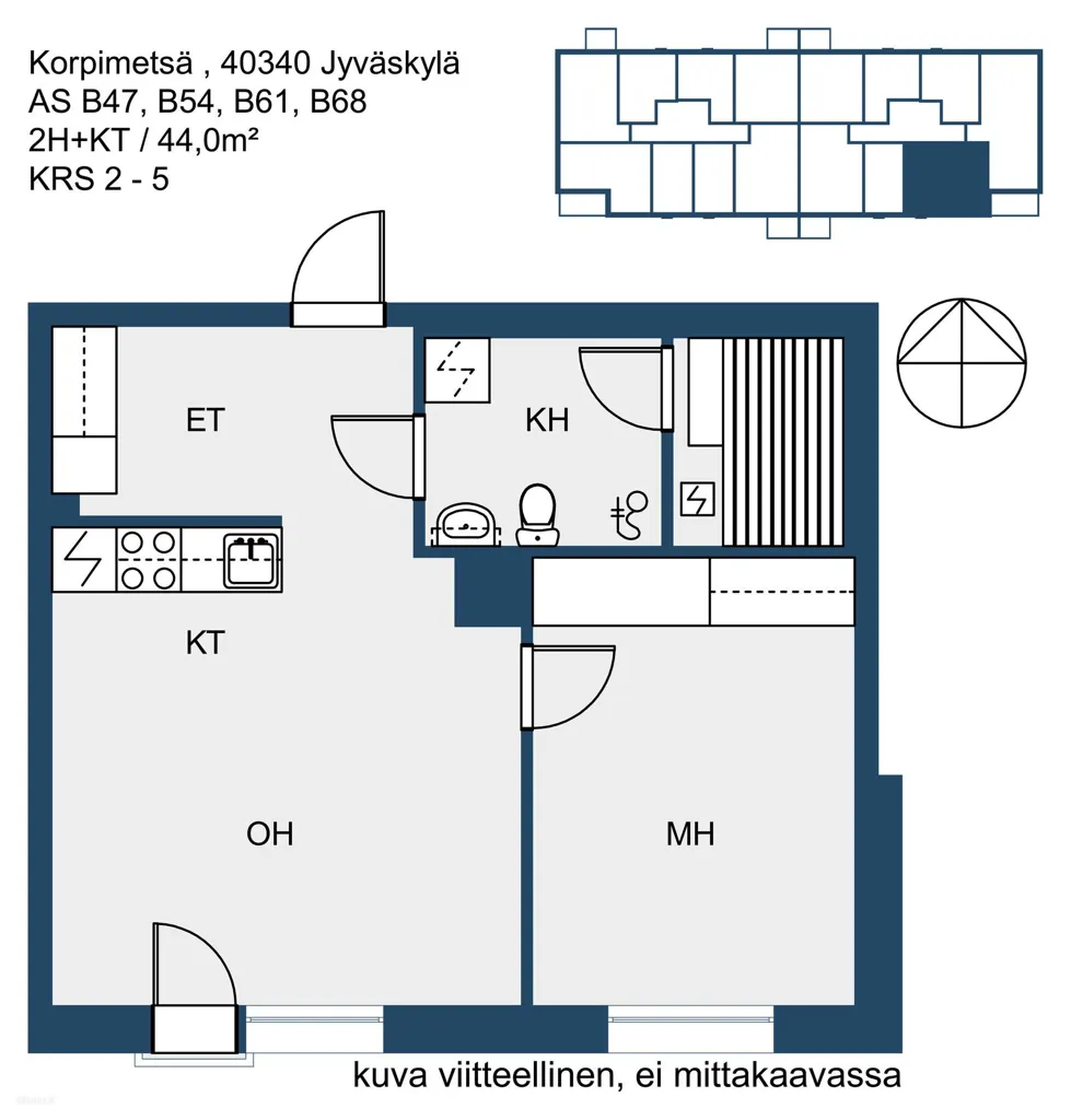 Plan - Flat with Private Sauna in Kangasvuori