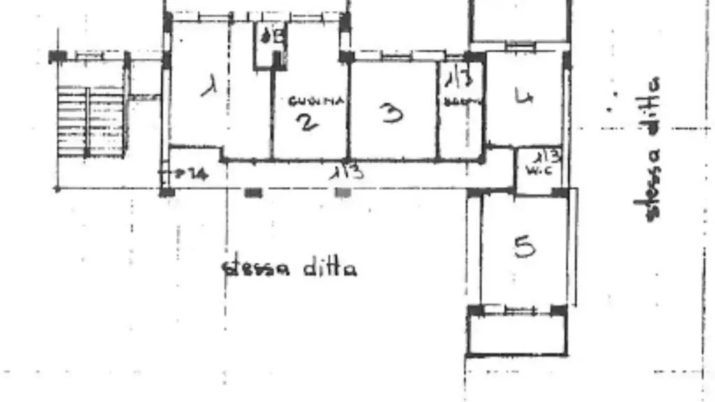 Plan - Apartment with Terraces in Cosenza