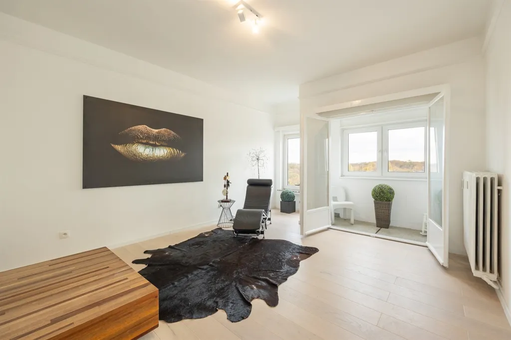 Living Room - Renovated Apartment with Views in Antwerp