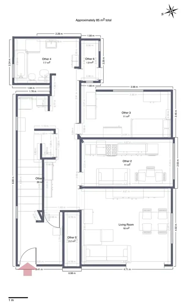 Planimetria - Spacious Family House with Workshop in Maribor