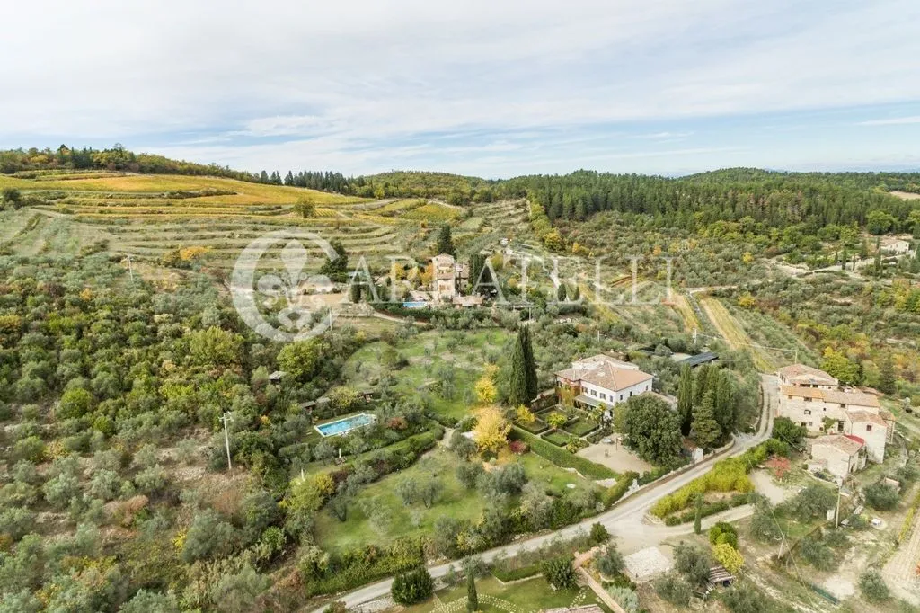 Õhuvaade - Luxury Villa with Pool in Greve in Chianti