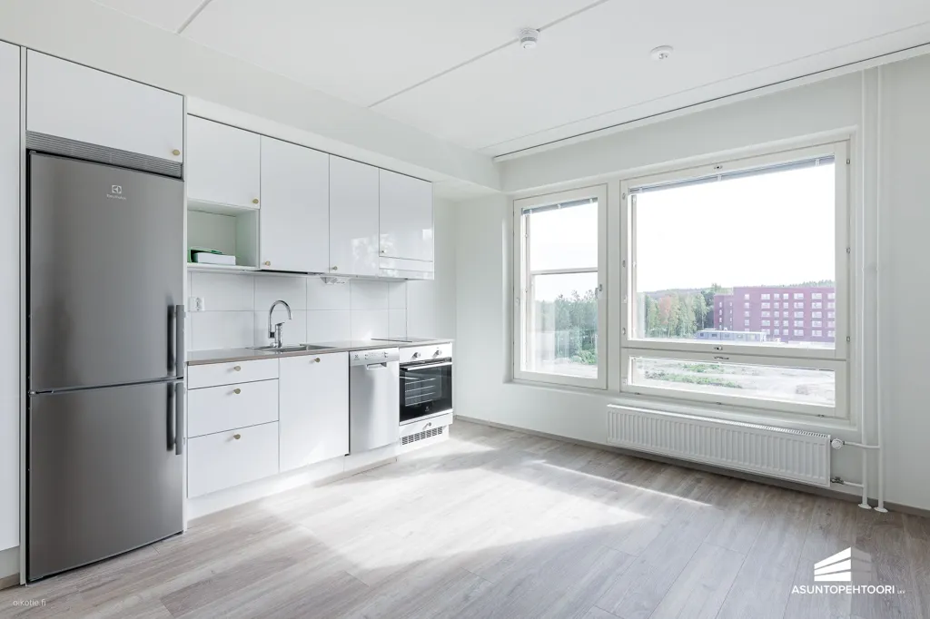 Cucina - Modern Studio with Balcony in Lamminpää, Tampere