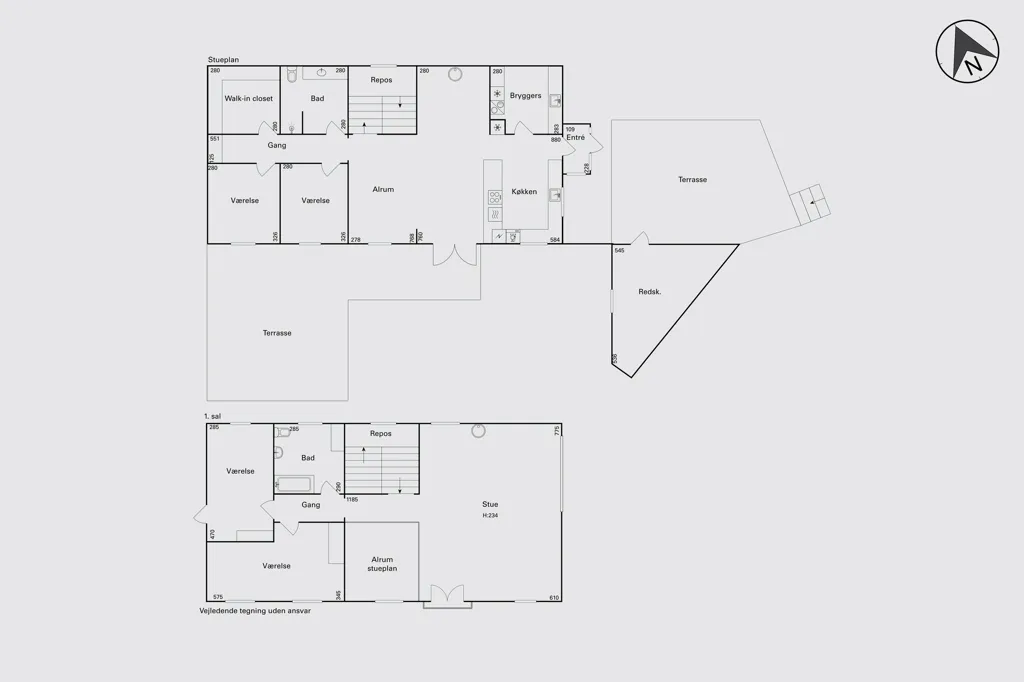 Plaan - Architect-designed House with Garden in Espergærde