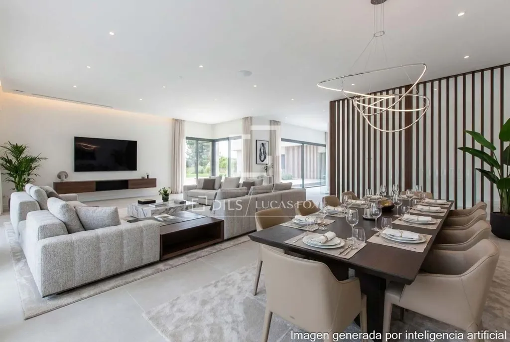 Dining Room - Chalet with Pool in Las Lomas, Boadilla del Monte