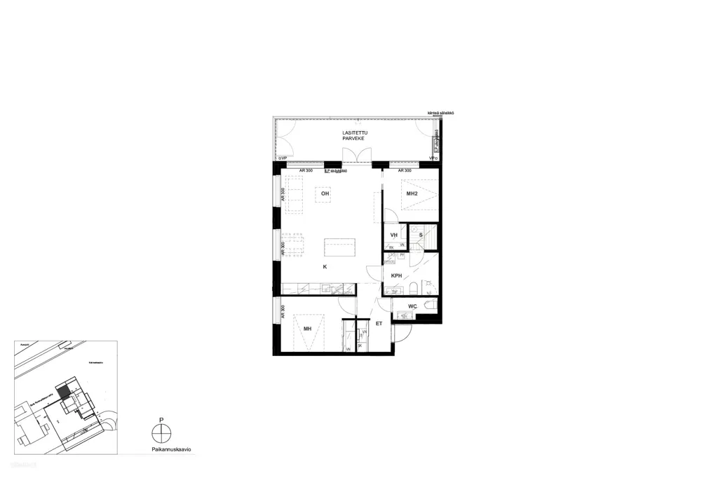 Floor Plan - Modern Apartment with Sea View in Turku