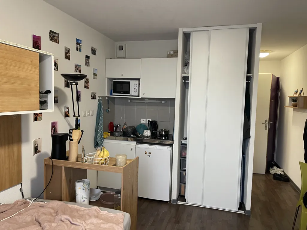 Köök - Student Residence Studio with South View in Marseille