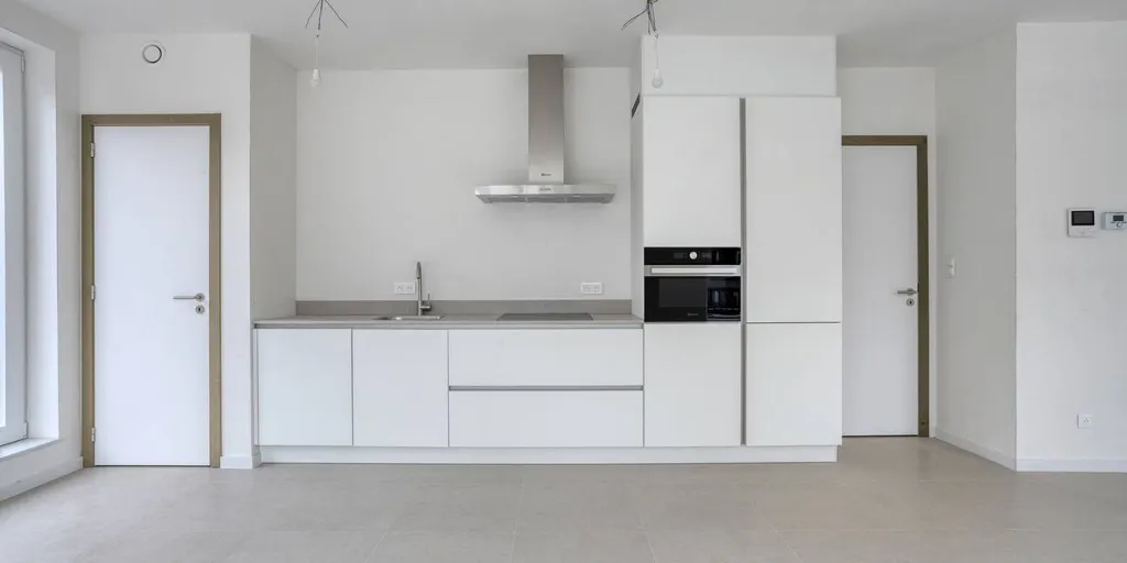 Cuisine - Appartement avec vue parc à Boom