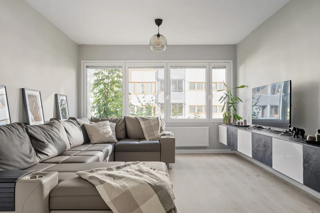 Séjour - Bright Apartment with Sunny Balcony in Göteborg
