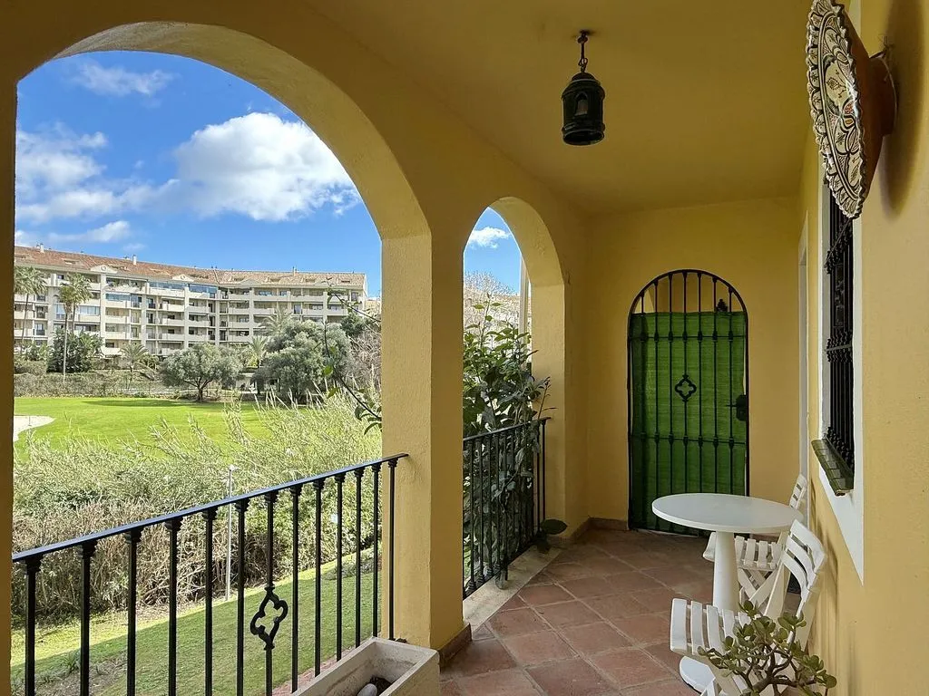 Terrace - Apartment with Pool and Golf View in Guadalmina Alta
