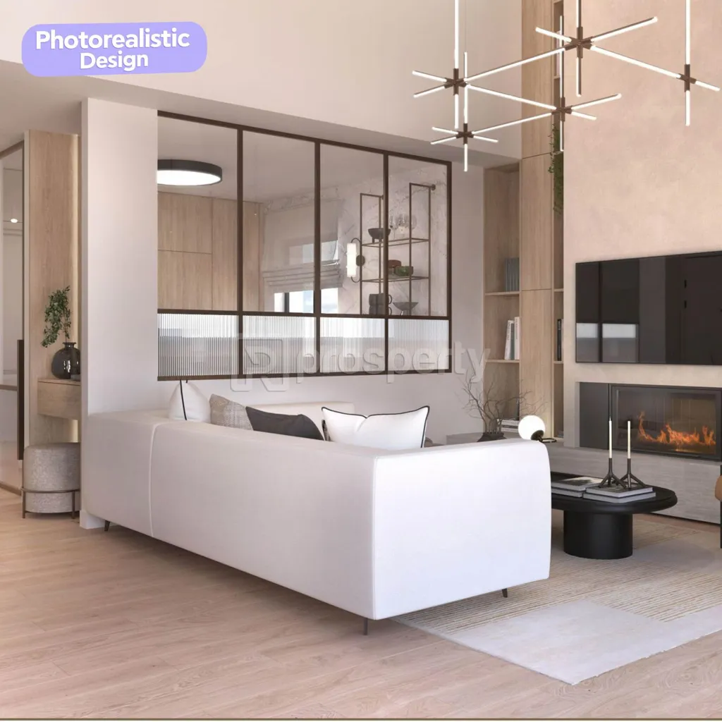 Living Room - Maisonette with Solar Panels in Glyfada