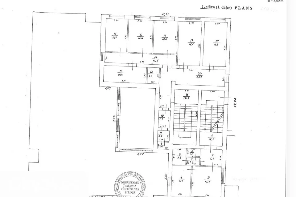 Planimetria - Administrative Building with Large Land in Riga