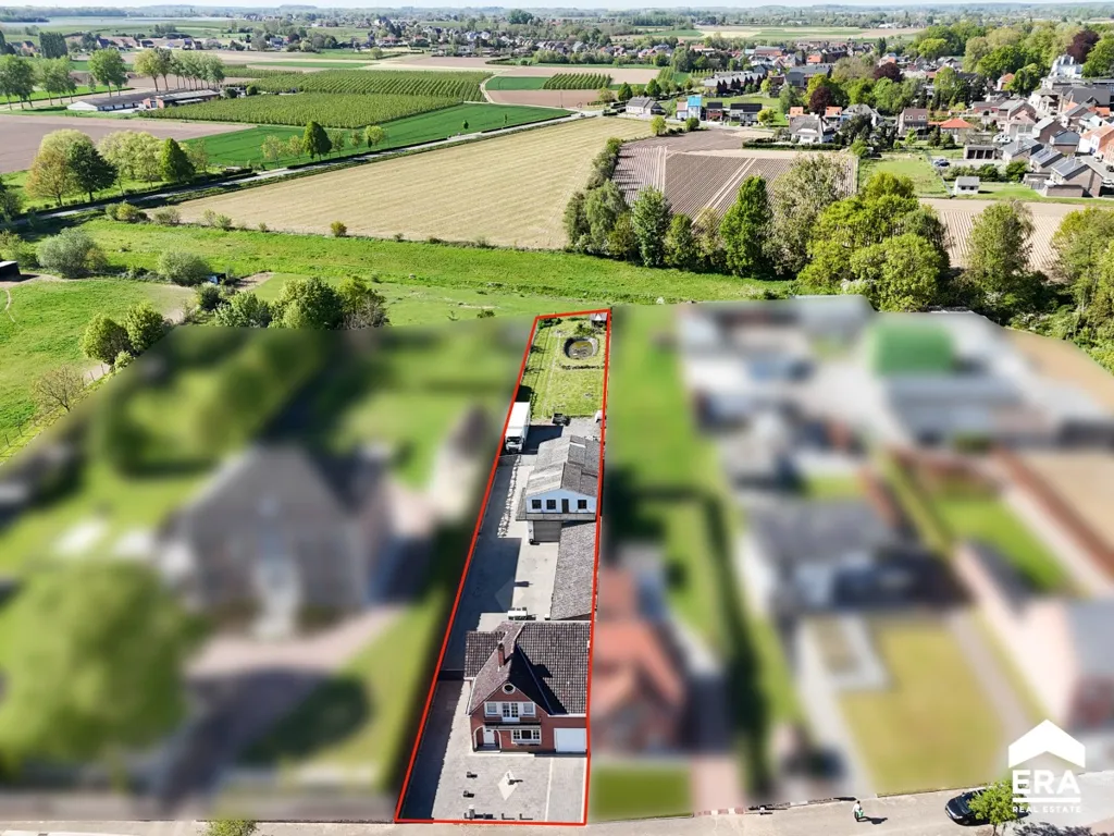 Vue aérienne - Maison Caractéristique avec Hangar à Geetbets