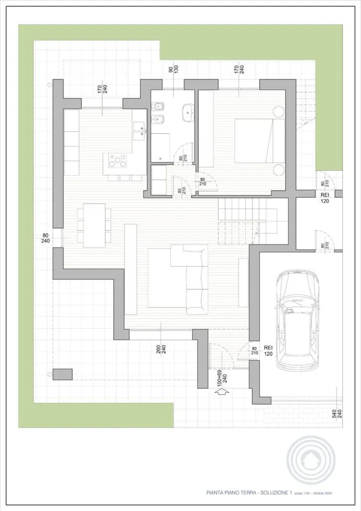 Plan - Modern Villa with Private Garden in Bernareggio