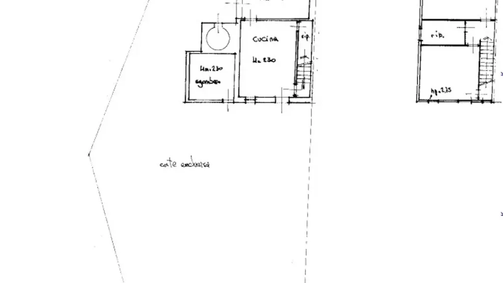 Plan - Rustic Property to Renovate in Montecarlo