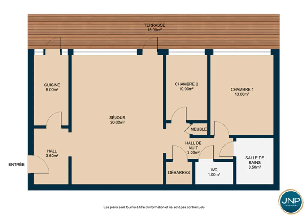 Plan - Appartement 2 Chambres avec Terrasse à Uccle Centre