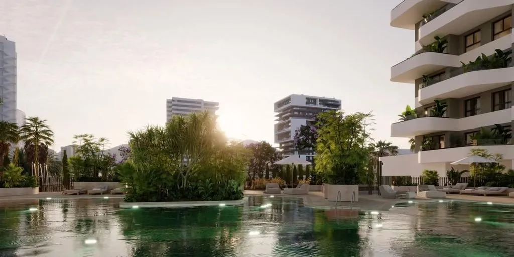 Piscine - Luxury 3-Bedroom Apartment with Pool in Calpe