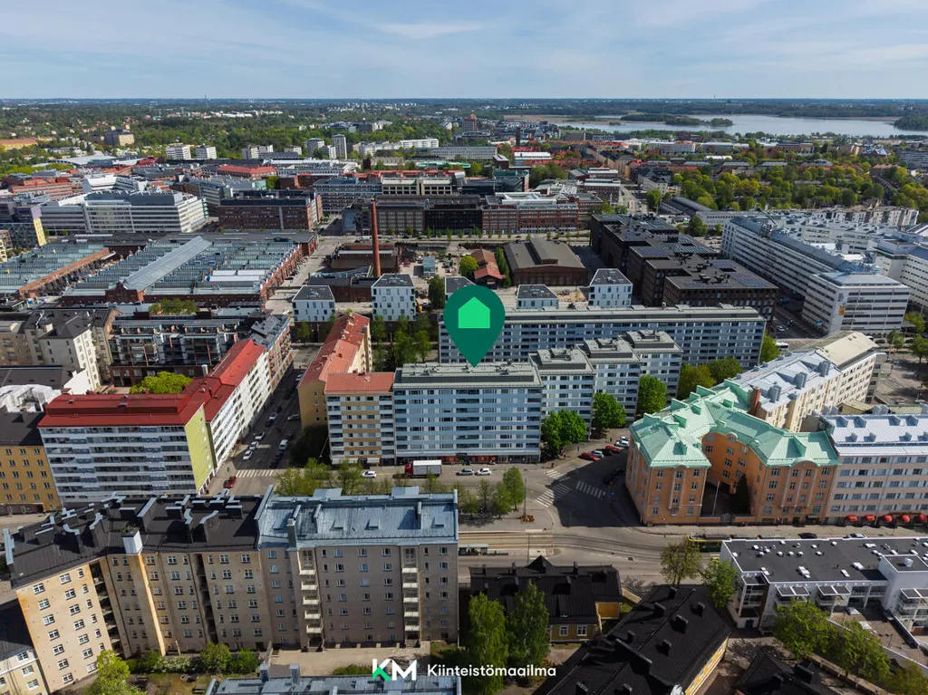 Õhuvaade - Modernised Flat with Views in Alppila