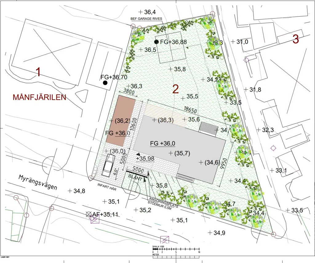 Plaan - Exclusive Corner Plot with Villa Potential in Myrängen