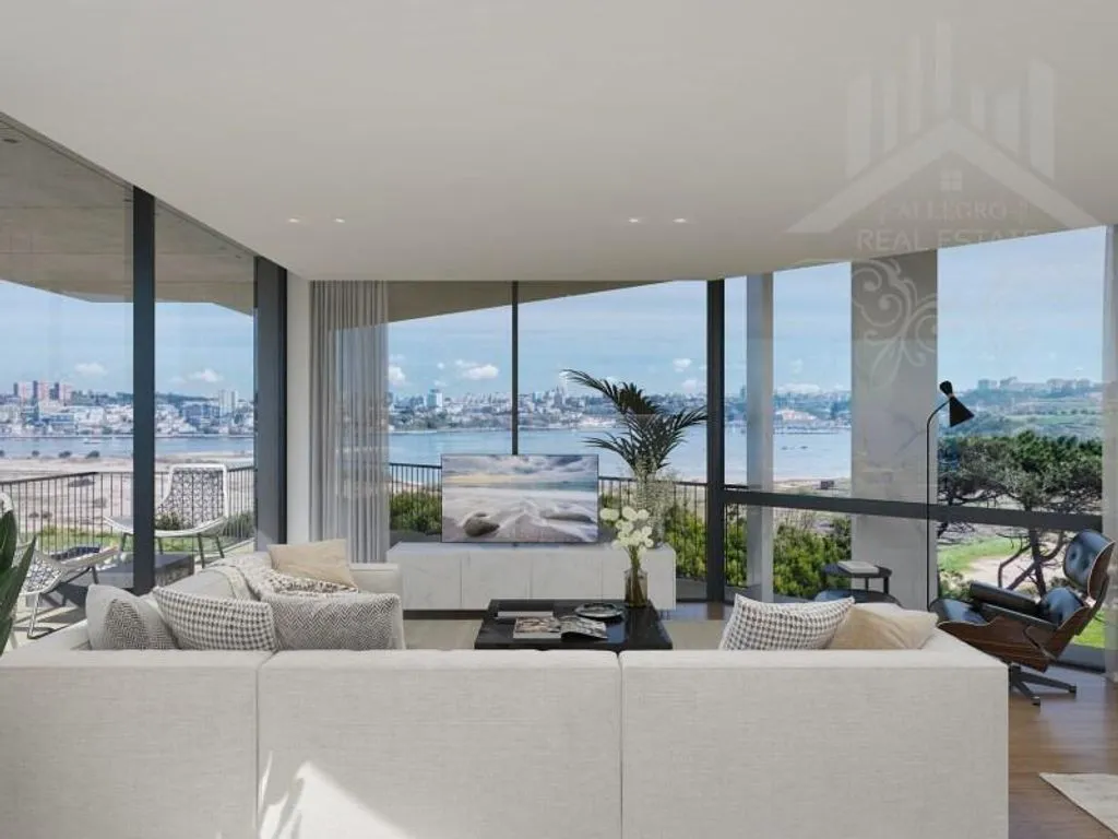 Séjour - Luxury Flat with Waterfront Views in Vila Nova de Gaia