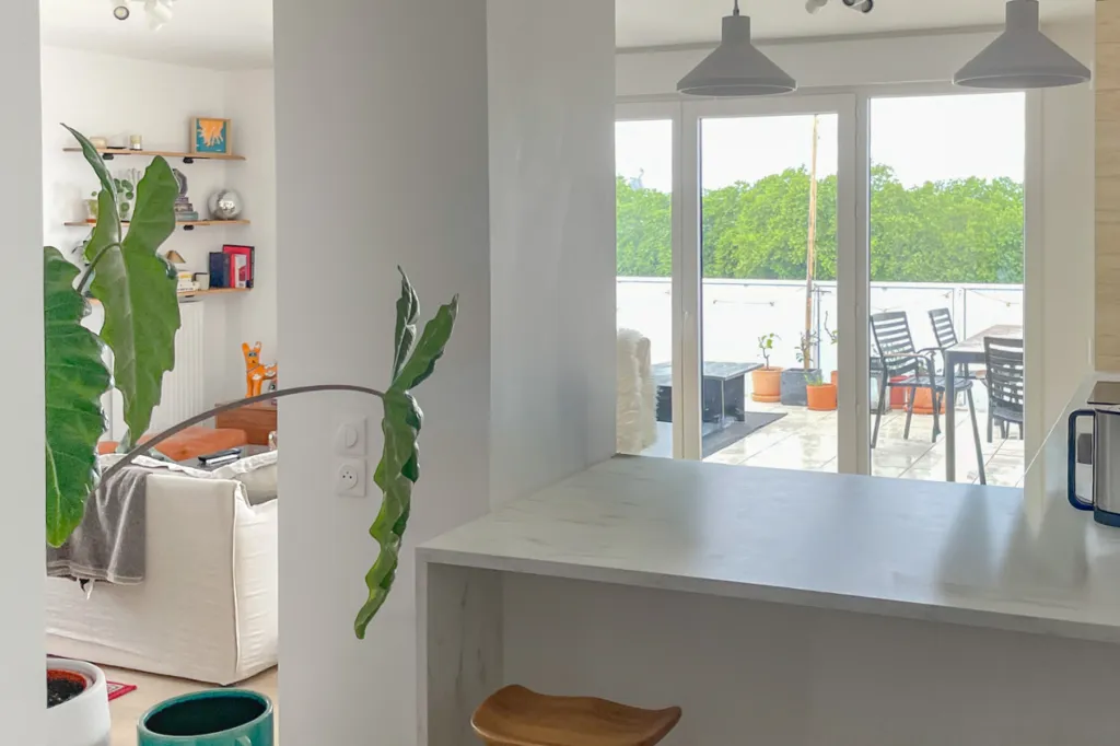 Cuisine - Appartement Contemporain avec Terrasse à Lormont