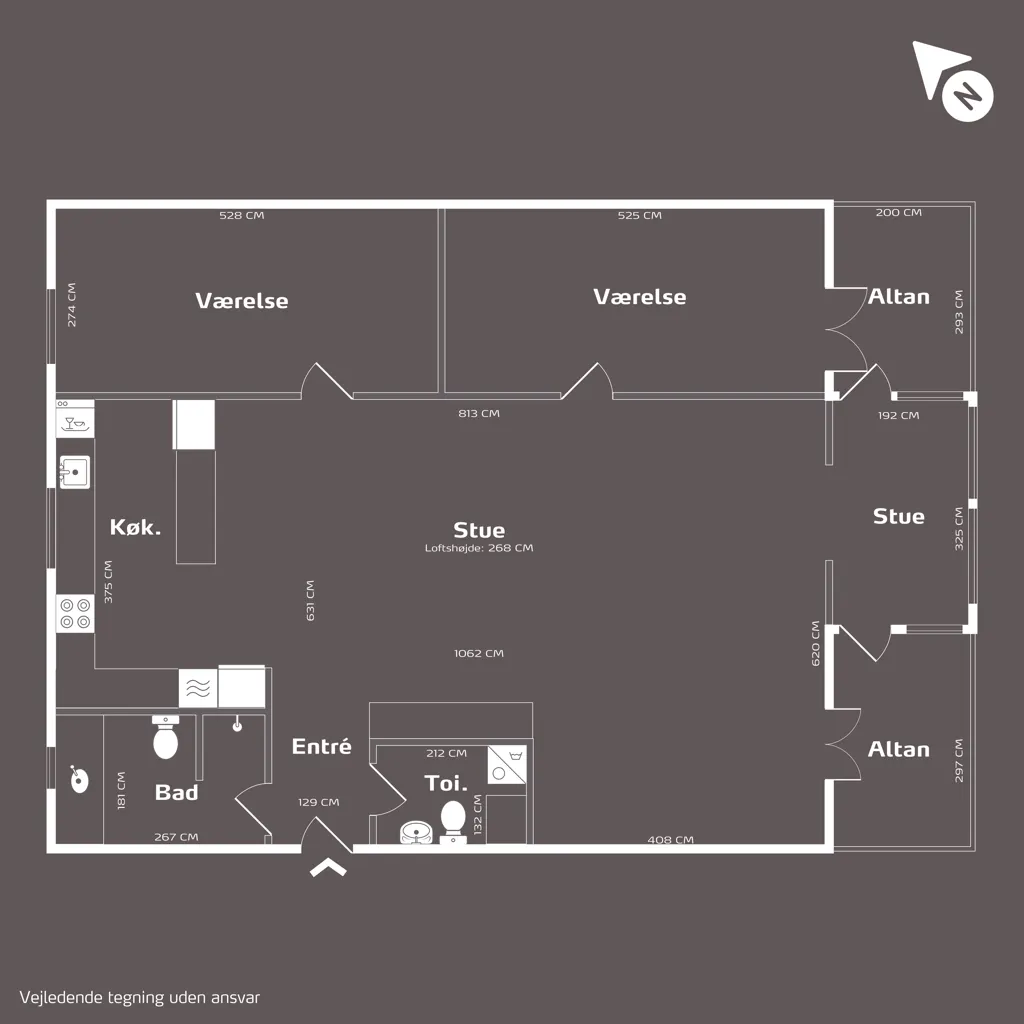 Floor Plan - Apartment with Balconies in Hellerup