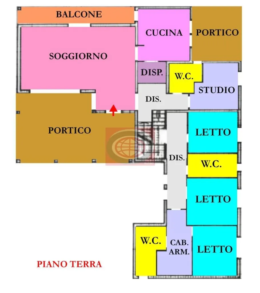 Plan - Villa with Private Garden in Cesena