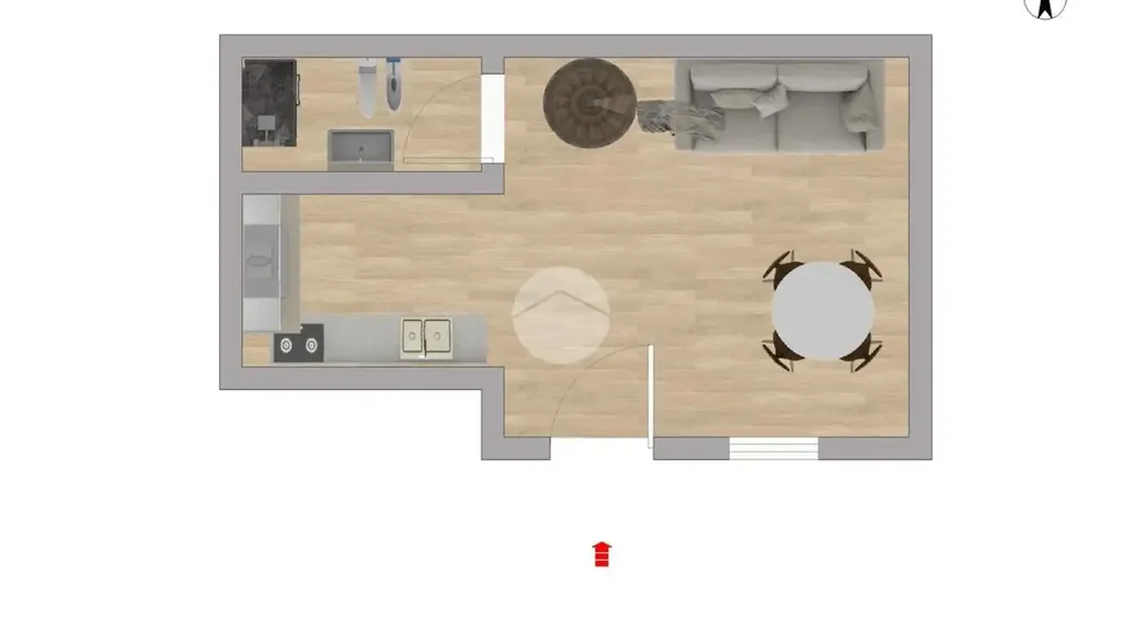 Planimetria - Semi-Detached Studio with Mezzanine in Milan