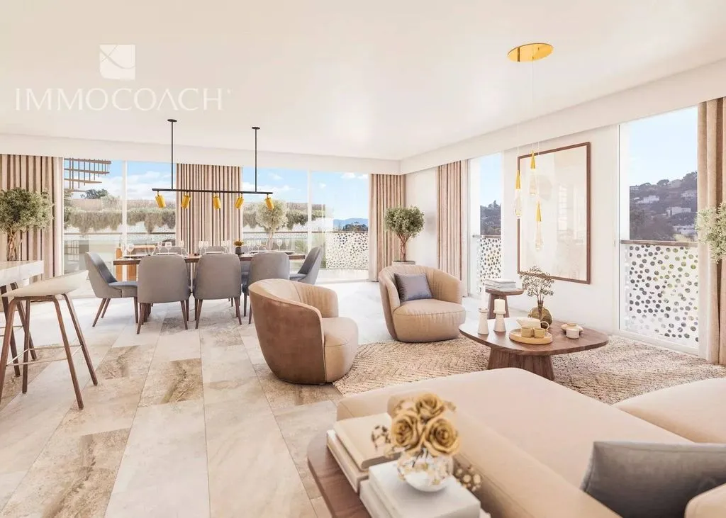 Séjour - Appartement 2 Chambres avec Jardin Privé à Le Lavandou