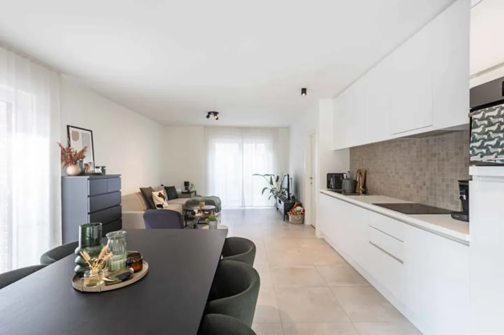 Dining Room - Modern Apartment with Terrace in Aalst