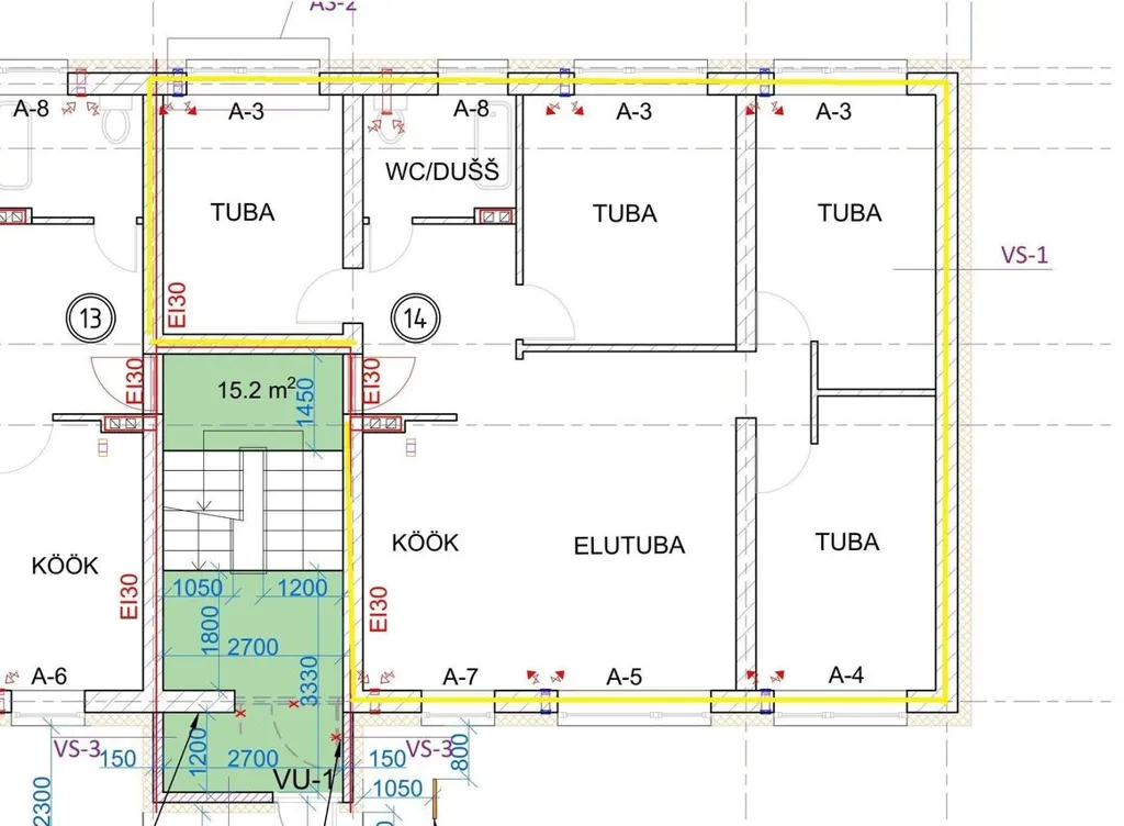 Plan - Renovated Apartment with Stone Construction in Tõrvandi