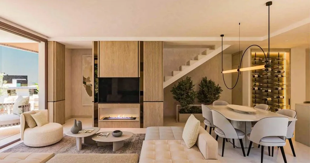 Séjour - Luxury Duplex with Pool in Marbella East