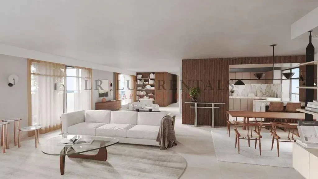 Séjour - Appartement Luxe avec Balcon à Antibes
