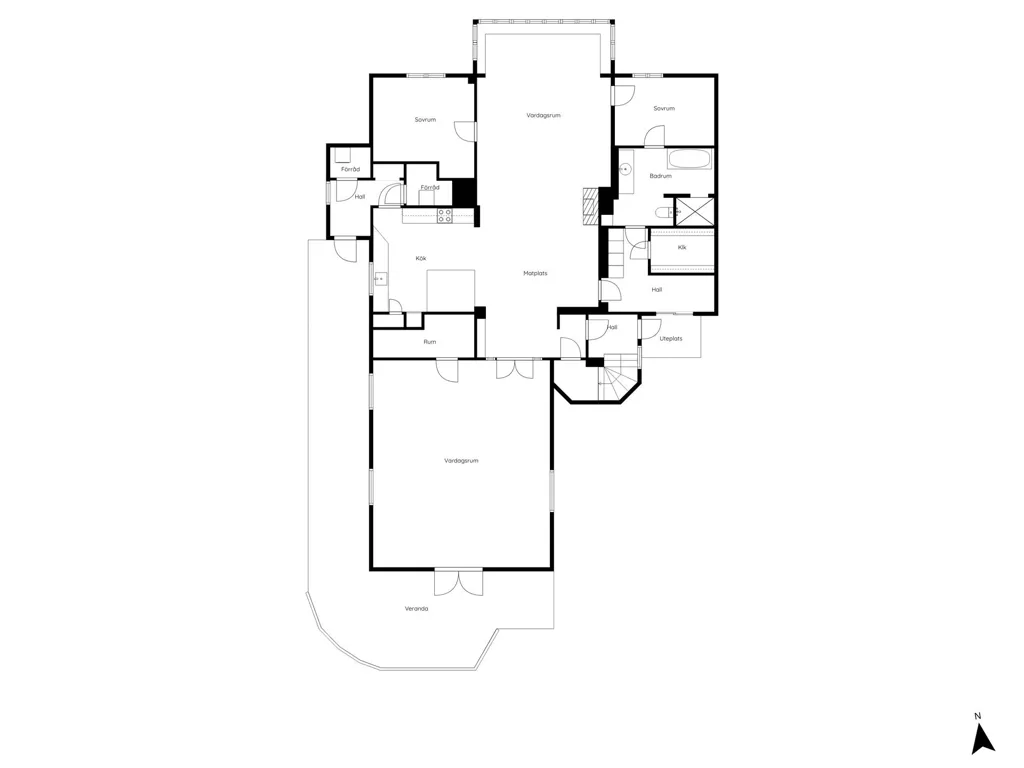 Plan - Converted Church with Atelier in Gnesta