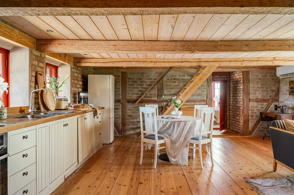 Köök - Historic Cross-Vaulted Farmhouse with Restaurant in Halland