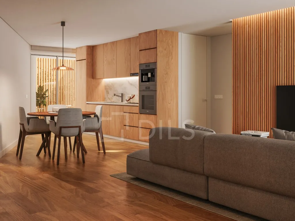 Séjour - T2 Apartment with Balcony in Porto