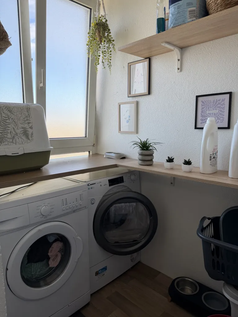 Pesuköök - Bright Flat with Balcony in Town Centre