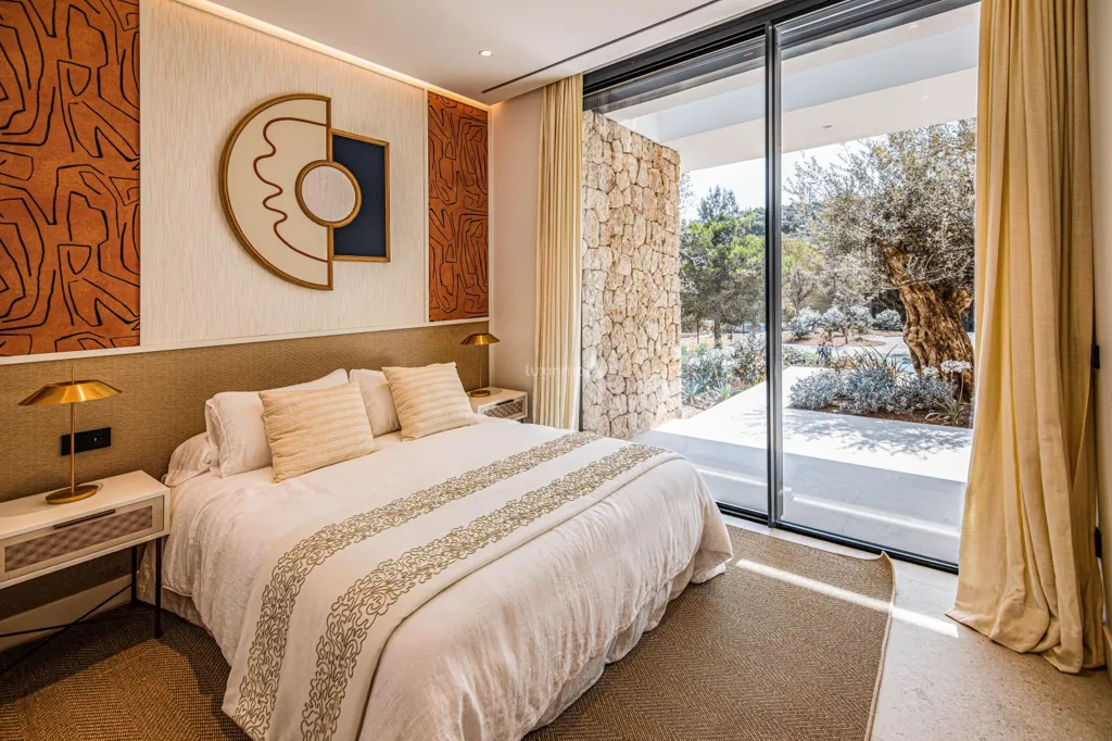 Bedrooms - Detached Villa with Golf Course Views in Santa Eulalia