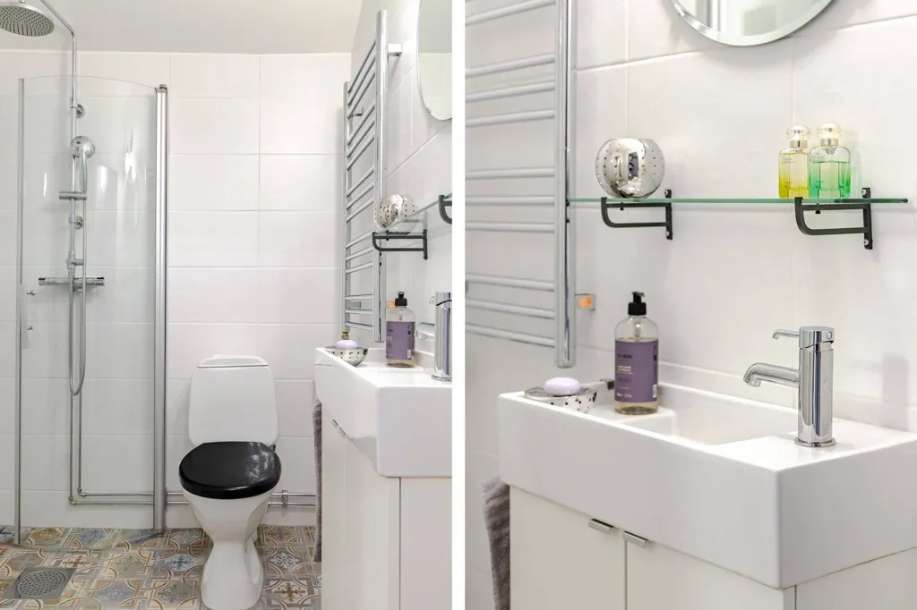 Salles de bain - Charming Penthouse with Park View in Linköping