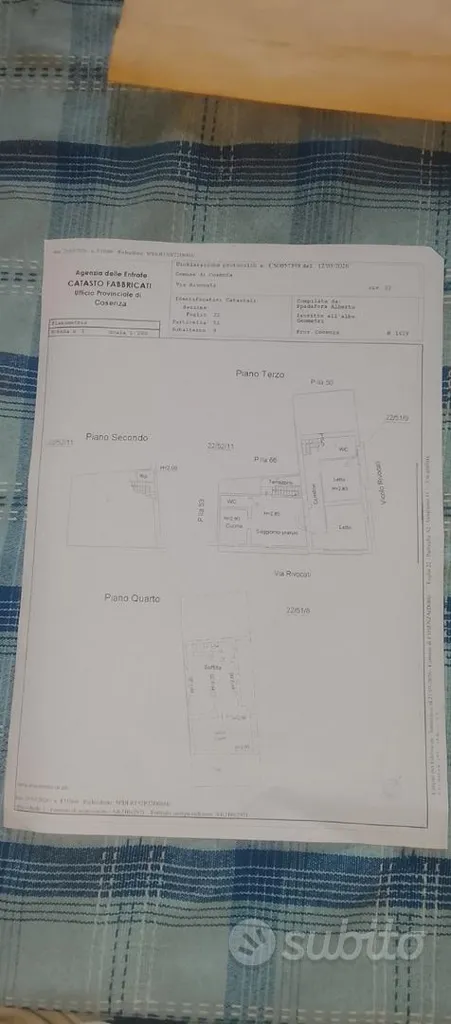 Three-Bedroom Apartment with Balcony in Via Rivocati