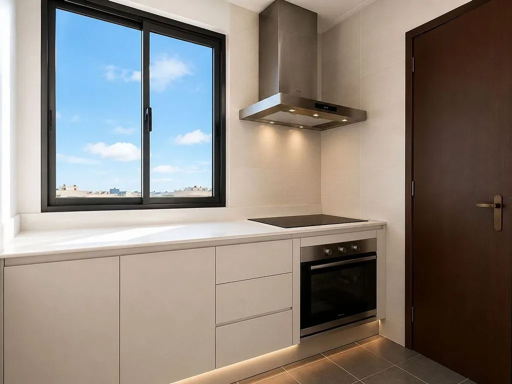 Cuisine - Apartment with Balcony in Sant Adrià de Besos