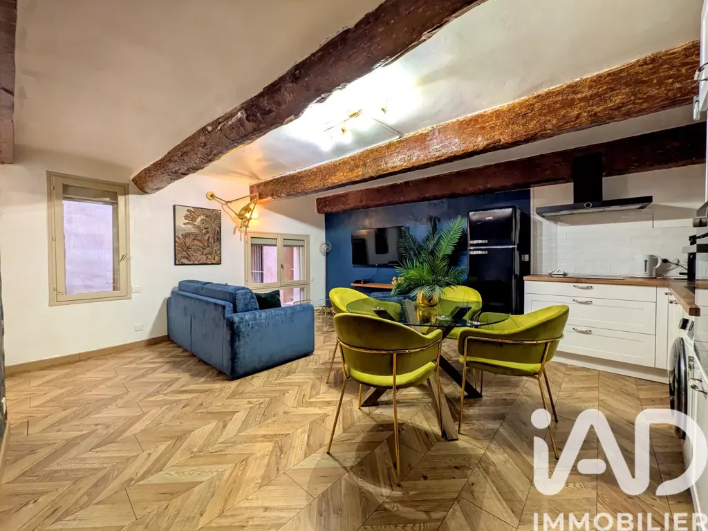 Séjour - Appartement Rénové en Centre-Ville d'Aix-en-Provence