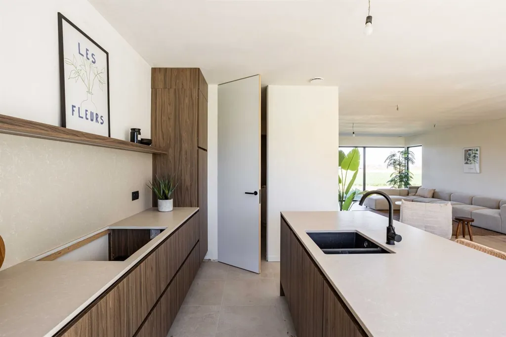Cuisine - Villa Moderne avec Vue sur les Champs près de Vinkt