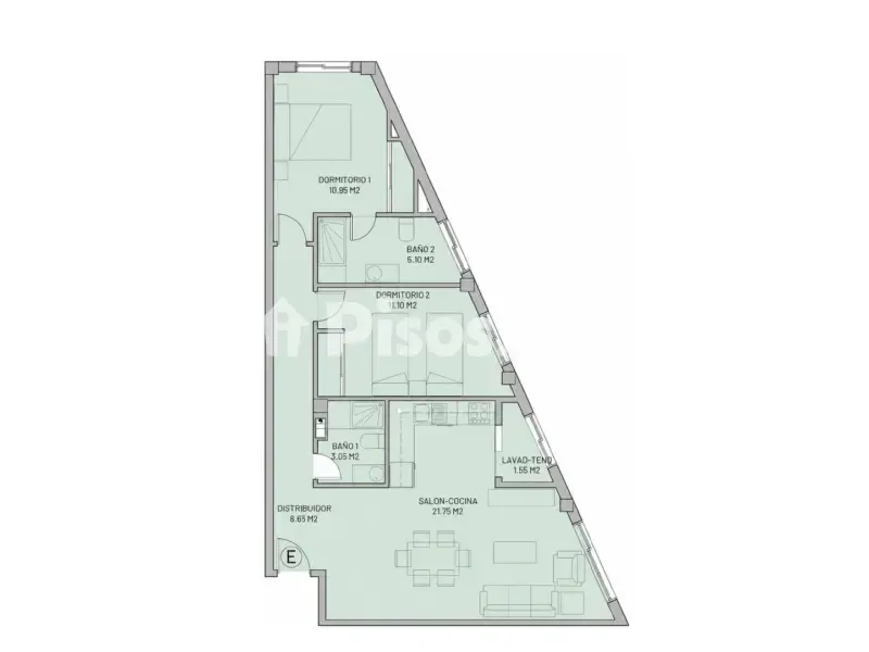 Plan - Bright Apartment with Terrace in Ribeira