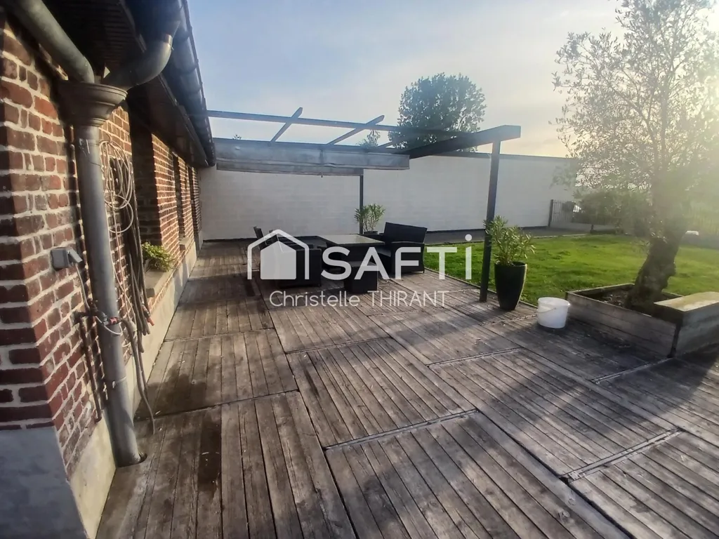 Terrasse - Maison avec Piscine et Jardin à Westrehem