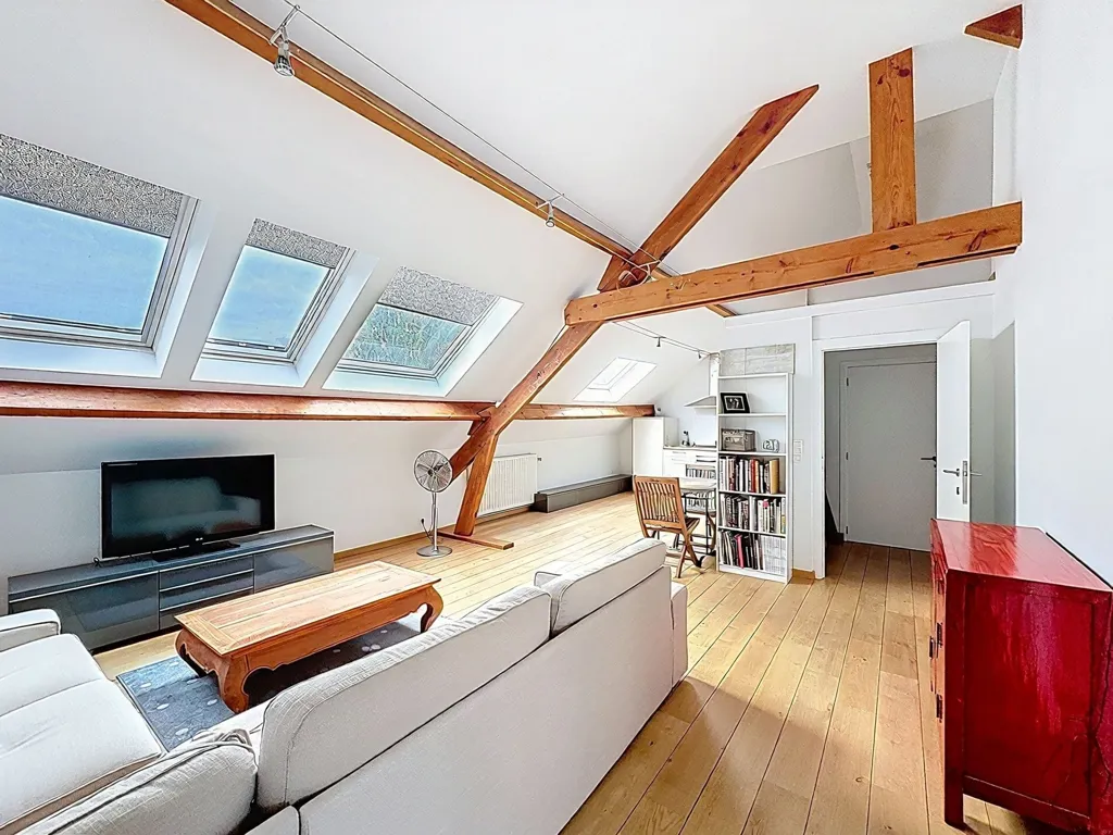 Séjour - Appartement Rénové avec Cuisine Équipée à Sint-Stevens-Woluwe