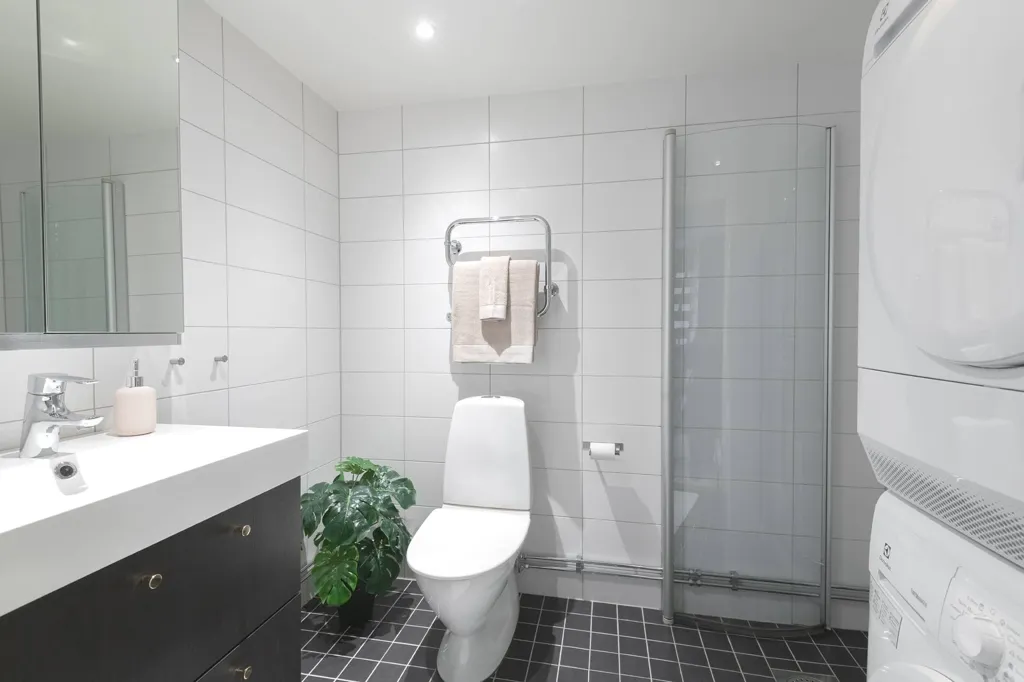 Salles de bain - Loft Apartment with Vindskänsla in Örby