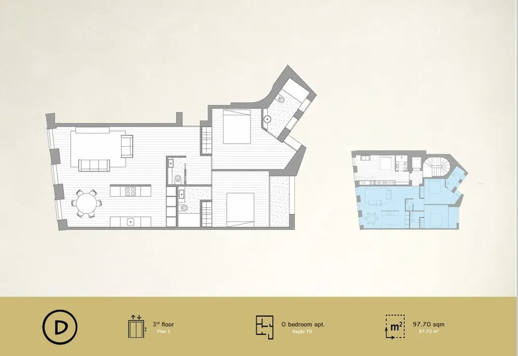 Plan - Luxury 2-Bedroom Apartment in Porto Centre