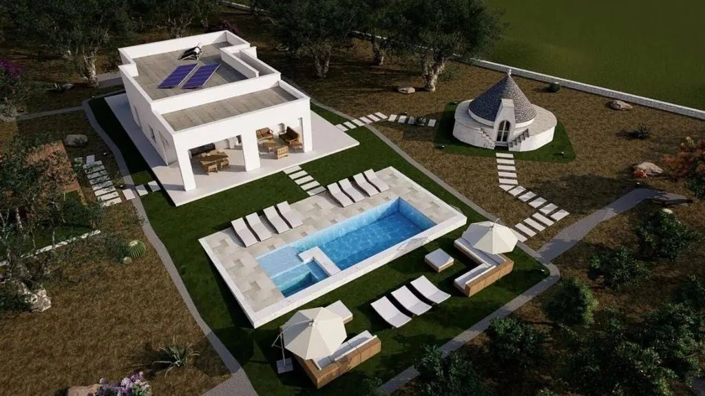Õhuvaade - Approved Villa Project with Pool in Ostuni