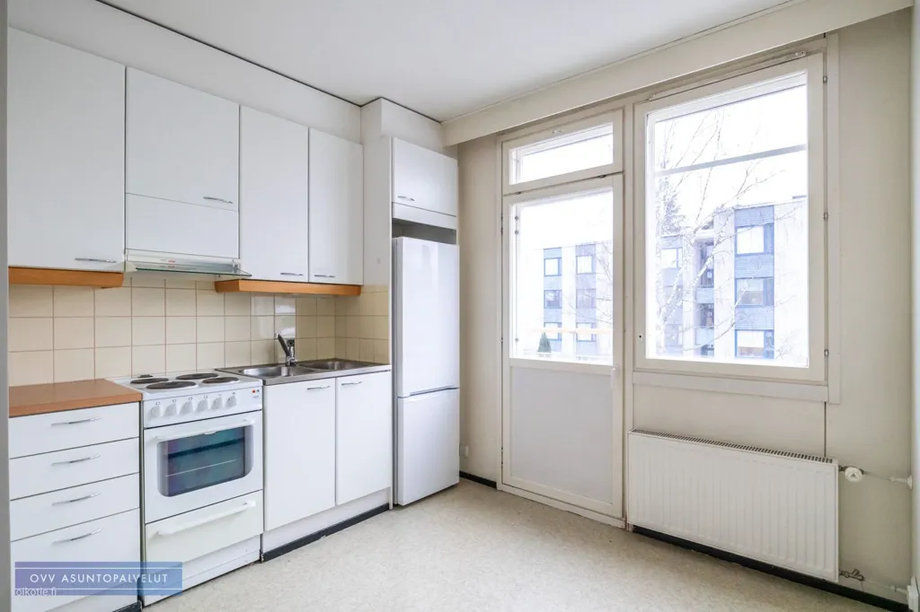 Cucina - Studio Flat with French Balcony in Tuulikallio, Imatra